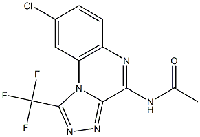 4-Acetylamino-1-trifluoromethyl-8-chloro[1,2,4]triazolo[4,3-a]quinoxaline Struktur