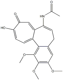 7-アセチルアミノ-10-ヒドロキシ-1,2,3-トリメトキシベンゾ[a]ヘプタレン-9(5H)-オン 化学構造式