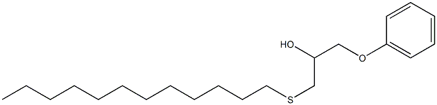 1-(フェノキシ)-3-(ドデシルチオ)-2-プロパノール 化学構造式