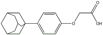 1-[4-(カルボキシメトキシ)フェニル]アダマンタン 化学構造式