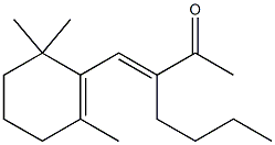 4-(2,6,6-トリメチル-1-シクロヘキセン-1-イル)-3-ブチル-3-ブテン-2-オン 化学構造式