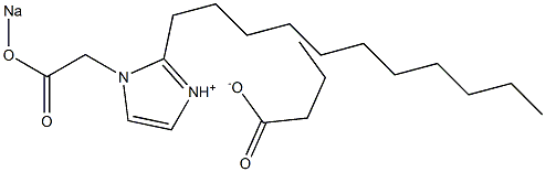 2-Undecyl-1-[(sodiooxycarbonyl)methyl]imidazolium-1-butanoate Struktur
