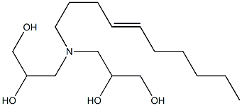 3,3'-(4-Decenylimino)bis(propane-1,2-diol) Struktur