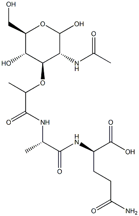 2-(Acetylamino)-3-O-[1-[[(S)-1-[[(R)-1-carboxy-3-carbamoylpropyl]aminocarbonyl]ethyl]aminocarbonyl]ethyl]-2-deoxy-D-glucopyranose