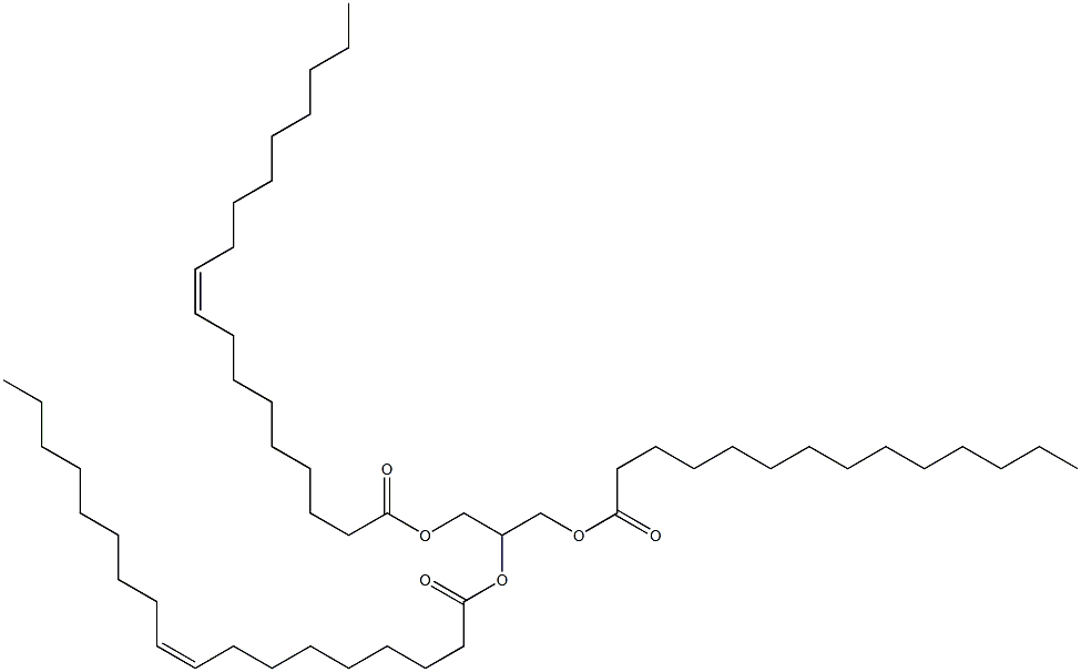 1-O-Myristoyl-2-O,3-O-dioleoyl-L-glycerol Structure