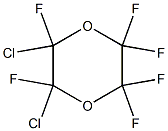 2,2,3,3,5,6-ヘキサフルオロ-5,6-ジクロロ-1,4-ジオキサン 化学構造式