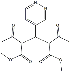 2,4-Diacetyl-3-(4-pyridazinyl)glutaric acid dimethyl ester Structure