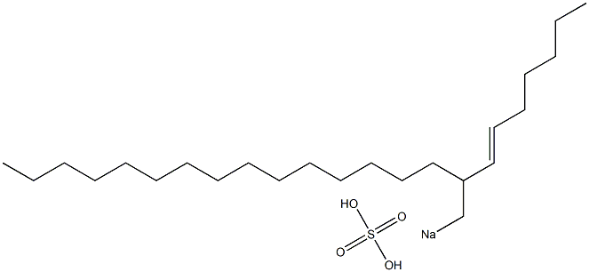 Sulfuric acid 2-(1-heptenyl)heptadecyl=sodium ester salt Structure