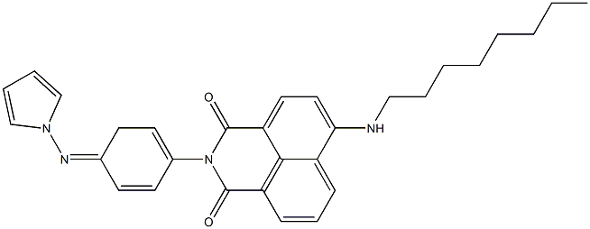6-(Octylamino)-2-[4-pyrrolizinophenyl]-2H-benzo[de]isoquinoline-1,3-dione Structure