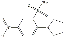 5-ニトロ-2-(ピロリジン-1-イル)ベンゼンスルホンアミド 化学構造式
