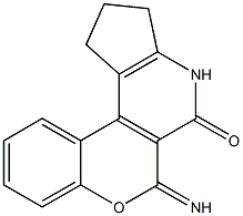1,2,3,6-Tetrahydro-6-imino[1]benzopyrano[4,3-d]cyclopenta[b]pyridin-5(4H)-one Struktur