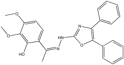 2'-Hydroxy-3',4'-dimethoxyacetophenone (4,5-diphenyloxazol-2-yl)hydrazone Structure