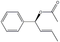 (+)-Acetic acid (S,E)-1-phenyl-2-butenyl ester Structure