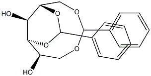 1-O,6-O:3-O,5-O-Dibenzylidene-L-glucitol Struktur