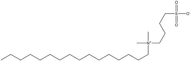 Hexadecyldimethyl(4-sulfonatobutyl)aminium Structure