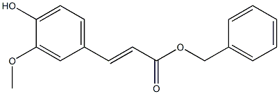(E)-3-(4-ヒドロキシ-3-メトキシフェニル)プロペン酸ベンジル 化学構造式