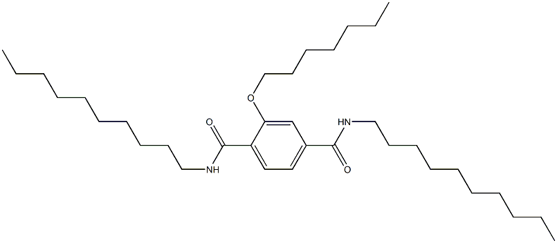 2-(Heptyloxy)-N,N'-didecylterephthalamide 结构式