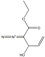 2-ジアゾ-3-ヒドロキシ-4-ペンテン酸エチル 化学構造式