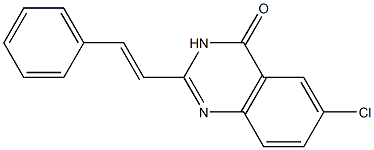 2-[(E)-2-Phenylethenyl]-6-chloroquinazolin-4(3H)-one Struktur