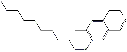 2-デシルチオ-3-メチルイソキノリニウム 化学構造式
