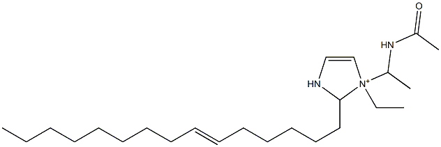 1-[1-(Acetylamino)ethyl]-1-ethyl-2-(6-pentadecenyl)-4-imidazoline-1-ium Struktur