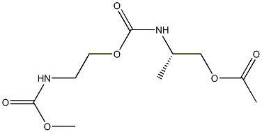 (-)-[(S)-2-Acetyloxy-1-methylethyl]carbamic acid (2-methoxycarbonylaminoethyl) ester Struktur