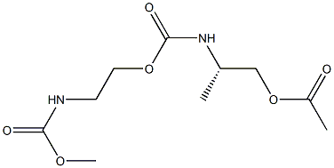(-)-[(S)-2-アセチルオキシ-1-メチルエチル]カルバミン酸(2-メトキシカルボニルアミノエチル) 化学構造式