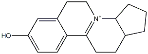 2,3,3a,5,6,11,12,12a-Octahydro-8-hydroxy-1H-benzo[a]cyclopenta[f]quinolizinium Struktur