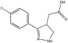 3-(4-Fluorophenyl)-4,5-dihydro-1H-pyrazole-4-acetic acid 结构式