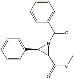 (2S,3R)-1-Benzoyl-3-phenylaziridine-2-carboxylic acid methyl ester Structure