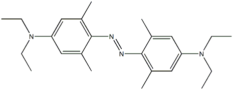(E)-4,4'-Bis(diethylamino)-2,2',6,6'-tetramethylazobenzene Struktur