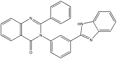 3-[3-(1H-ベンゾイミダゾール-2-イル)フェニル]-2-フェニルキナゾリン-4(3H)-オン 化学構造式