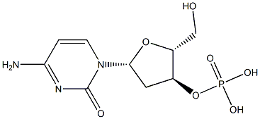 2'-デオキシシチジン-3'-りん酸 化学構造式