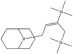 9-[(E)-3,4-Bis(trimethylsilyl)-2-butenyl]-9-borabicyclo[3.3.1]nonane Struktur
