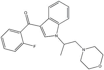 3-(2-Fluorobenzoyl)-1-[1-methyl-2-morpholinoethyl]-1H-indole Structure