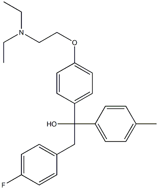 1-[p-[2-(Diethylamino)ethoxy]phenyl]-2-(p-fluorophenyl)-1-(p-tolyl)ethanol Structure