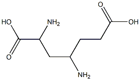 2,4-ジアミノピメリン酸 化学構造式