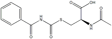 N-アセチル-S-ベンゾイルアミノカルボニル-L-システイン 化学構造式