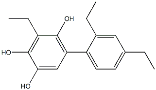 3-Ethyl-5-(2,4-diethylphenyl)benzene-1,2,4-triol Struktur
