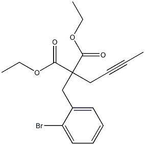 (2-Bromobenzyl)(2-butynyl)malonic acid diethyl ester Structure