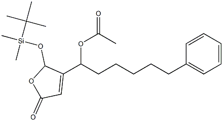 Acetic acid 1-[[2,5-dihydro-5-oxo-2-(tert-butyldimethylsiloxy)furan]-3-yl]-6-phenylhexyl ester