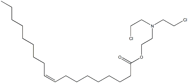 (Z)-9-Octadecenoic acid 2-[bis(2-chloroethyl)amino]ethyl ester Structure