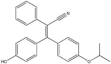 (Z)-2-Phenyl-3-(4-hydroxyphenyl)-3-[4-(isopropyloxy)phenyl]propenenitrile Structure