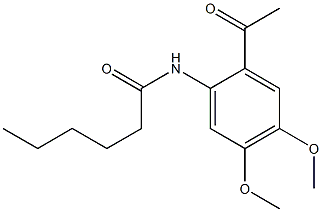 N-(2-Acetyl-4,5-dimethoxyphenyl)hexanamide Struktur