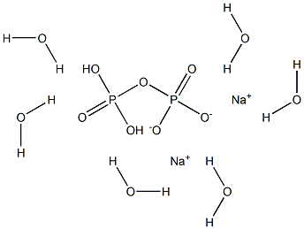 Sodium dihydrogen diphosphate hexahydrate Struktur