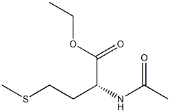 (2R)-2-(アセチルアミノ)-4-(メチルチオ)酪酸エチル 化学構造式