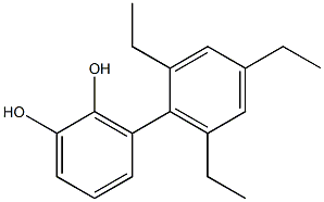 3-(2,4,6-Triethylphenyl)benzene-1,2-diol Structure