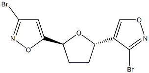 (2S,5S)-Tetrahydro-2-(3-bromoisoxazol-4-yl)-5-(3-bromoisoxazol-5-yl)furan 结构式