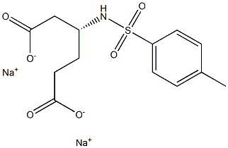 [R,(-)]-3-[(p-トリルスルホニル)アミノ]アジピン酸ジナトリウム 化学構造式