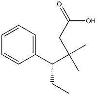 [S,(+)]-3,3-ジメチル-4-フェニルヘキサン酸 化学構造式